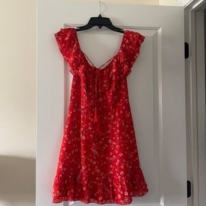 Red Floral Summer Dress
